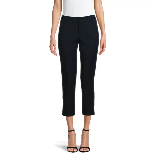 Time and Tru Women's Cropped Pull-On Pants | Walmart (US)