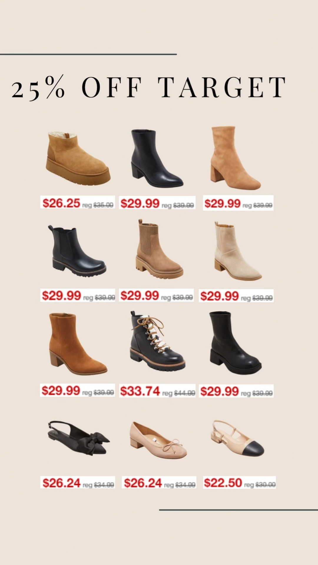 25% off shoes at Target! 🎯 

#LTKFindsUnder50 #LTKSaleAlert #LTKShoeCrush