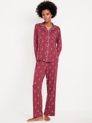 Knit Jersey Pajama Pant Set | Old Navy (US)