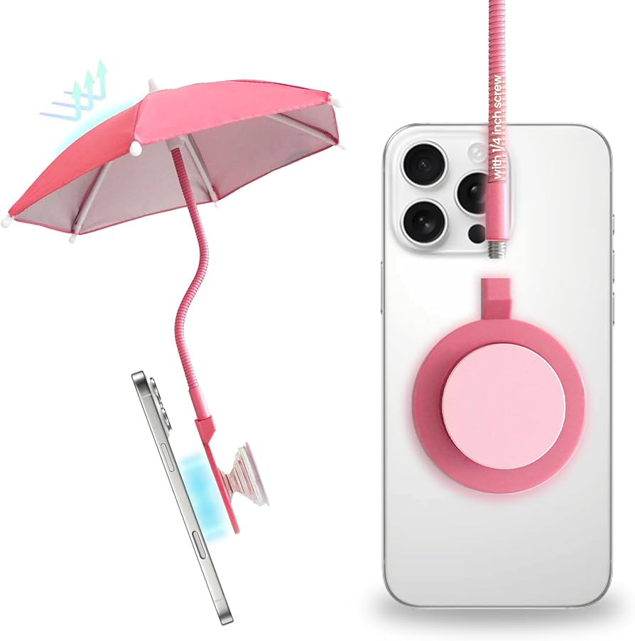 On The Grip 3 in 1 Magnetic Umbrella Sunshade Collapsible Expandable Phone Grip & Stand - Elegant... | Amazon (US)