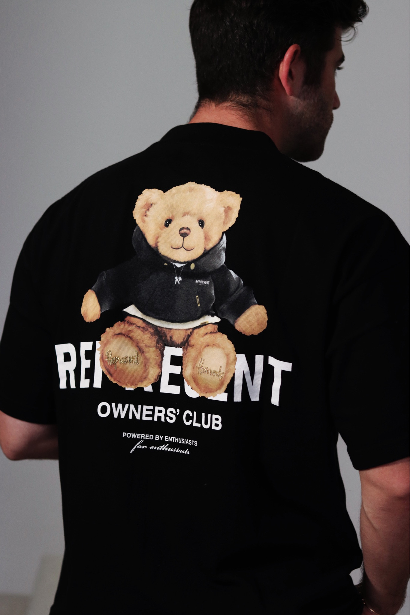 トップス Represent X Harrods Bear Owners Club T-M Represent X Harrods Owners Club T-Shirt | Jet Black | REPRESENT