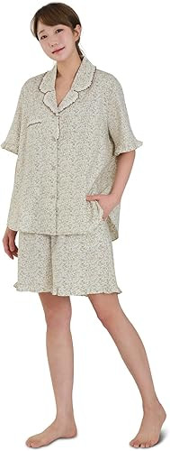 ULLALA Pajamas for Women Vintage Sets Delia Short sleeve Pair Cream Button Down Soft Sleepwear 2P... | Amazon (US)