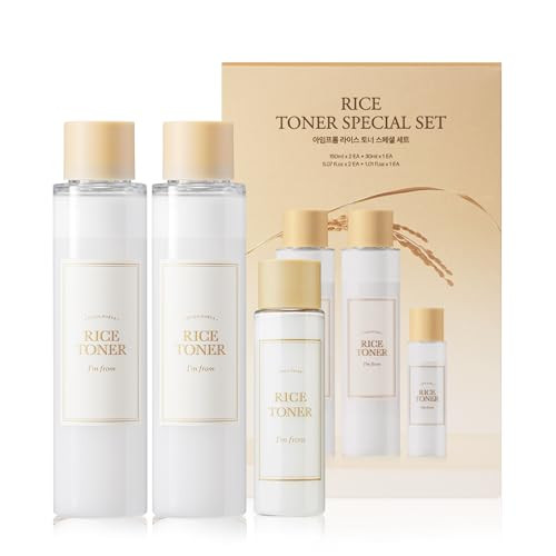 I'm From Rice Toner Special Set 11.15 Fl Oz, Limited Edition, Hydrating for Dry Skin, Vegan, Alcohol Free, Fragrance Free, Peta Approved, K Beauty Toner, Gift Set for Women | Amazon (US)