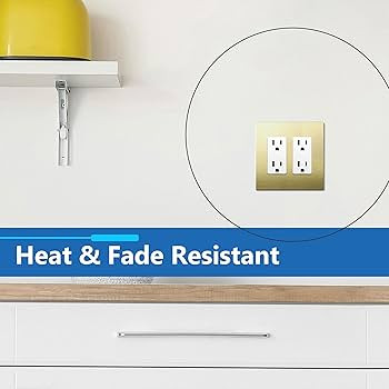 LIDER Double Decorator Metal Wall Plate, Temperature and Impact Resistant, 201 Stainless Steel, S... | Amazon (US)
