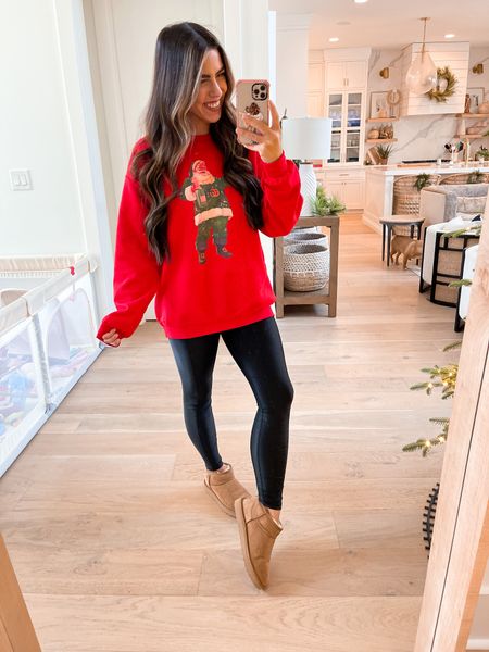 Gucci Santa sweatshirt is everything this holiday season! Wearing a size large for an oversized fit!

Holiday sweatshirt Christmas sweatshirt Santa sweatshirt holiday outfit comfy holiday outfit spanx legging Etsy finds

#LTKSeasonal #LTKGiftGuide #LTKHoliday