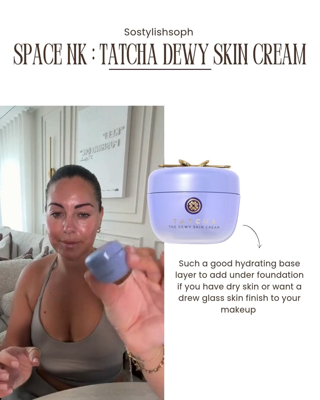 20% off the Tatcha Dewy Skin Cream on Space NK! Such a good hydrating base layer to add under foundation if you have dry skin or want a drew glass skin finish to your makeup

Makeup Routine, Glowy Makeup, Makeup Holy Grails, Beauty, Glam, Soft Glam, Summer Makeup, Makeup Base, Hydrating Skincare

#LTKuk #LTKsummer #LTKbeauty