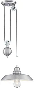 Westinghouse Lighting 6116900 Iron Hill Vintage-Style One-Light Indoor Pulley Pendant Light, Brus... | Amazon (US)
