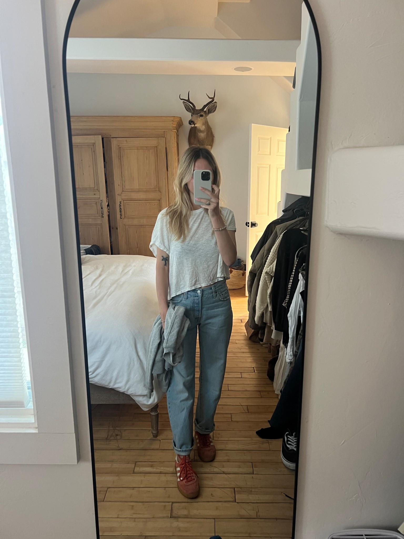 Love these Levi 501 90’s ankle jeans. So good for spring. I have them in multiple washes and they are 30% off!

Adidas espezial are the perfect sneaker too. 

#LTKSaleAlert #LTKShoeCrush #LTKFindsUnder100