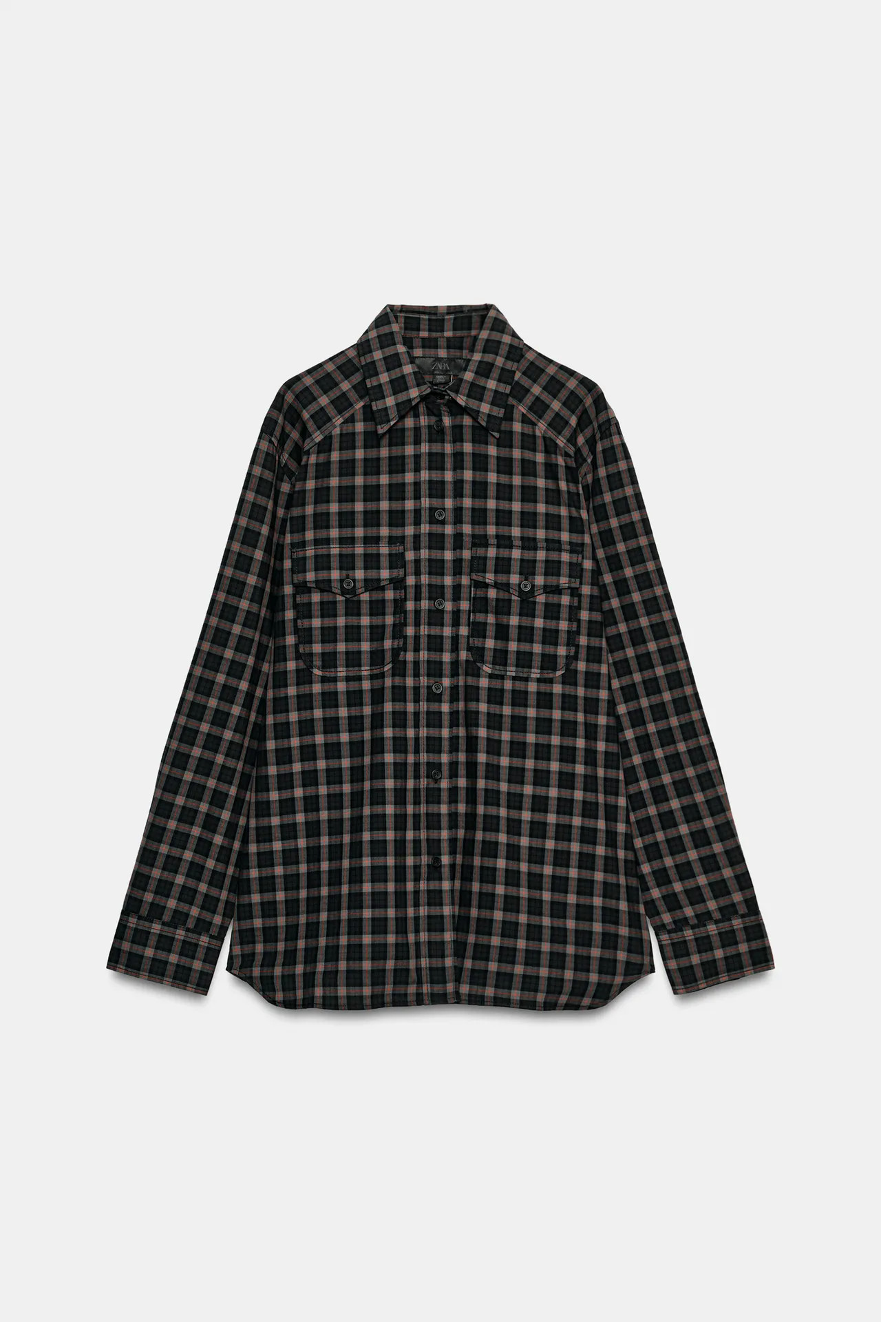 OVERSIZED PLAID POPLIN SHIRT | Zara US