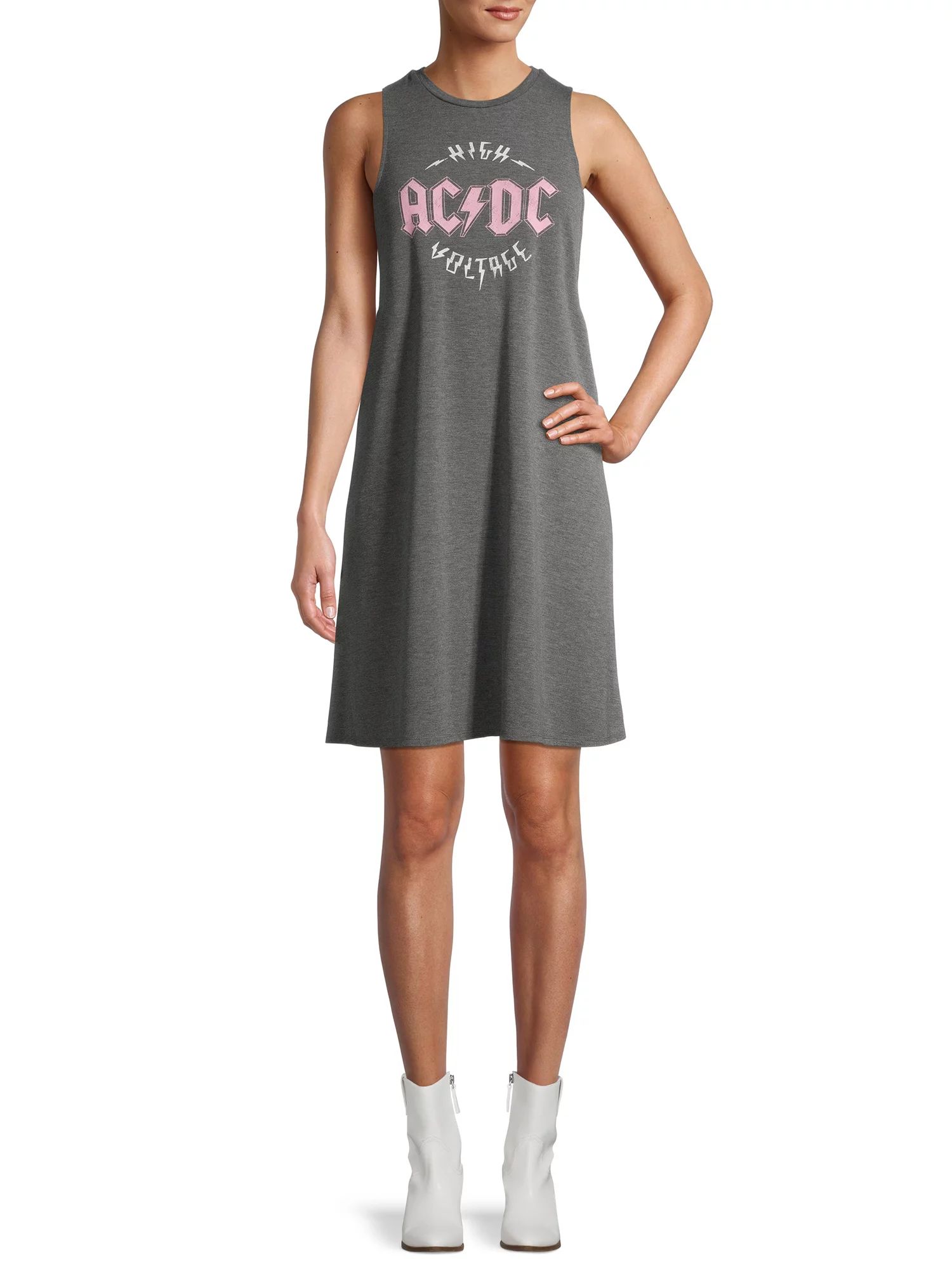Women's AC/DC Graphic Sleeveless Knit Dress | Walmart (US)