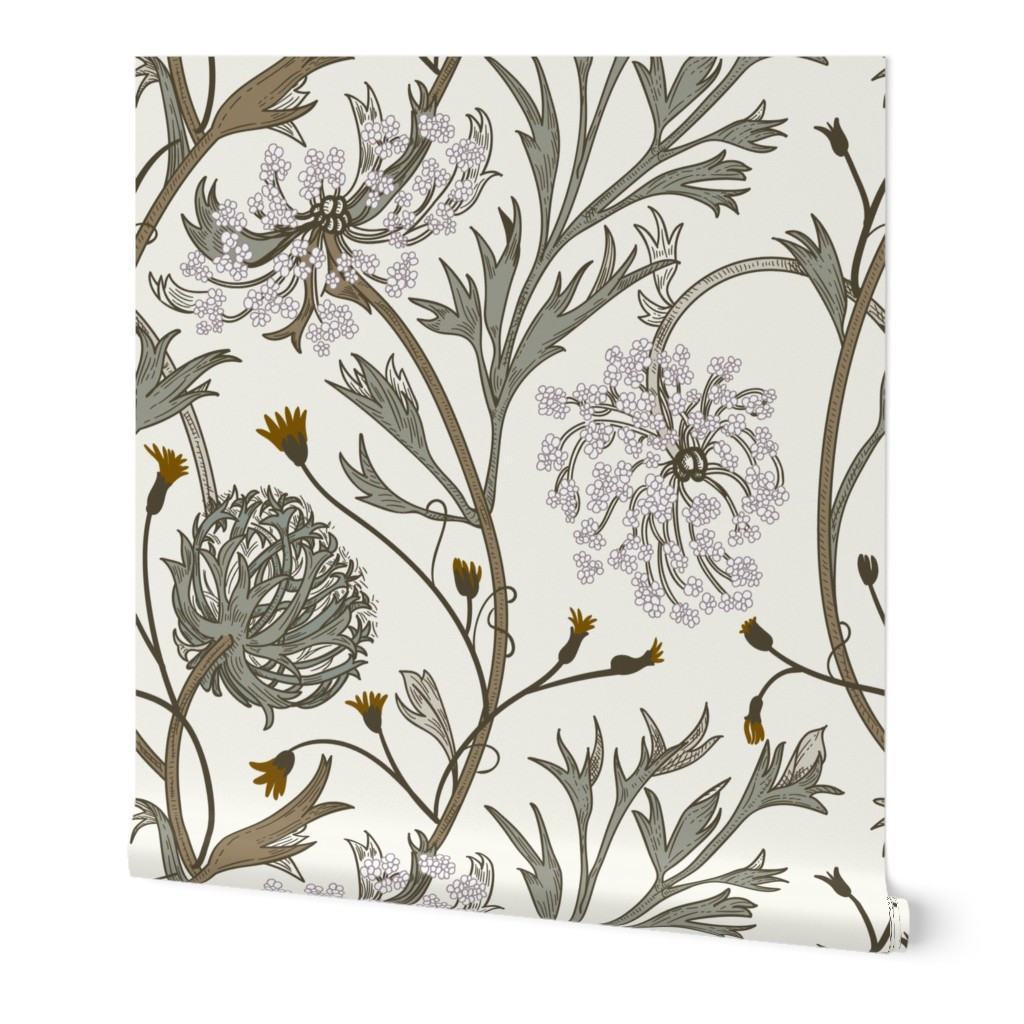 Queen Anne color variation background F6F5EC Wallpaper | Spoonflower | Spoonflower