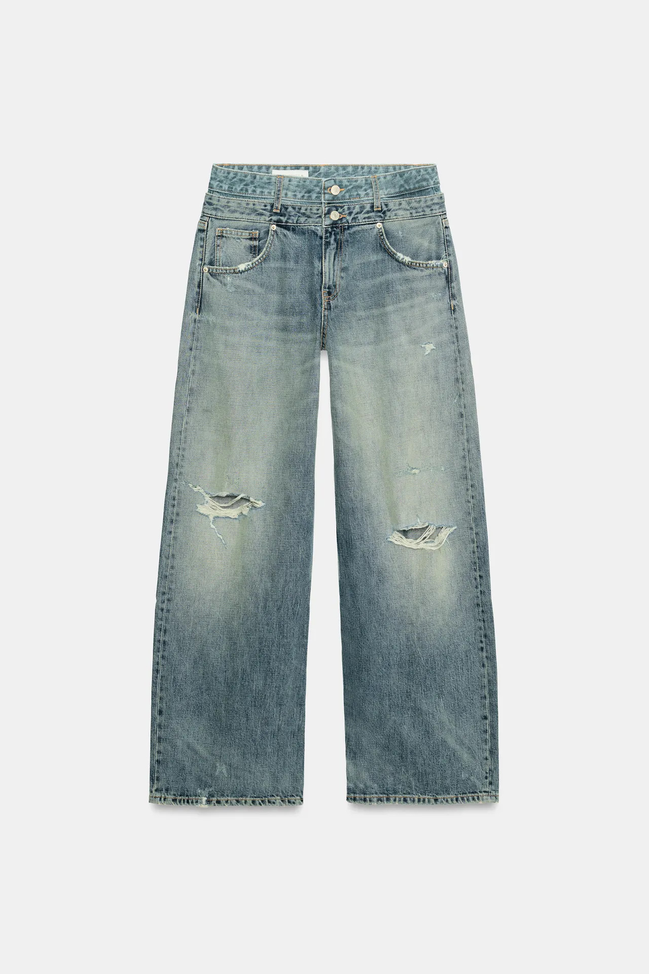 TRF JEANS MIT DOPPELTEM BUND UND MITTEHOHEM BUND | Zara DE