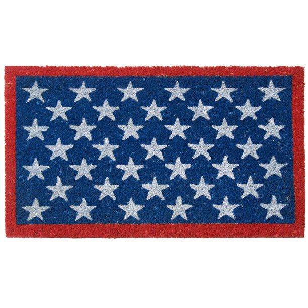 Rubber-Cal "Red, White and Blue" Patriotic Door Mat, 18 by 30-Inch | Walmart (US)