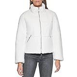 Levi's Women's Breanna Puffer Jacket (Standard and Plus Sizes), Cream Faux Fur, Medium | Amazon (US)