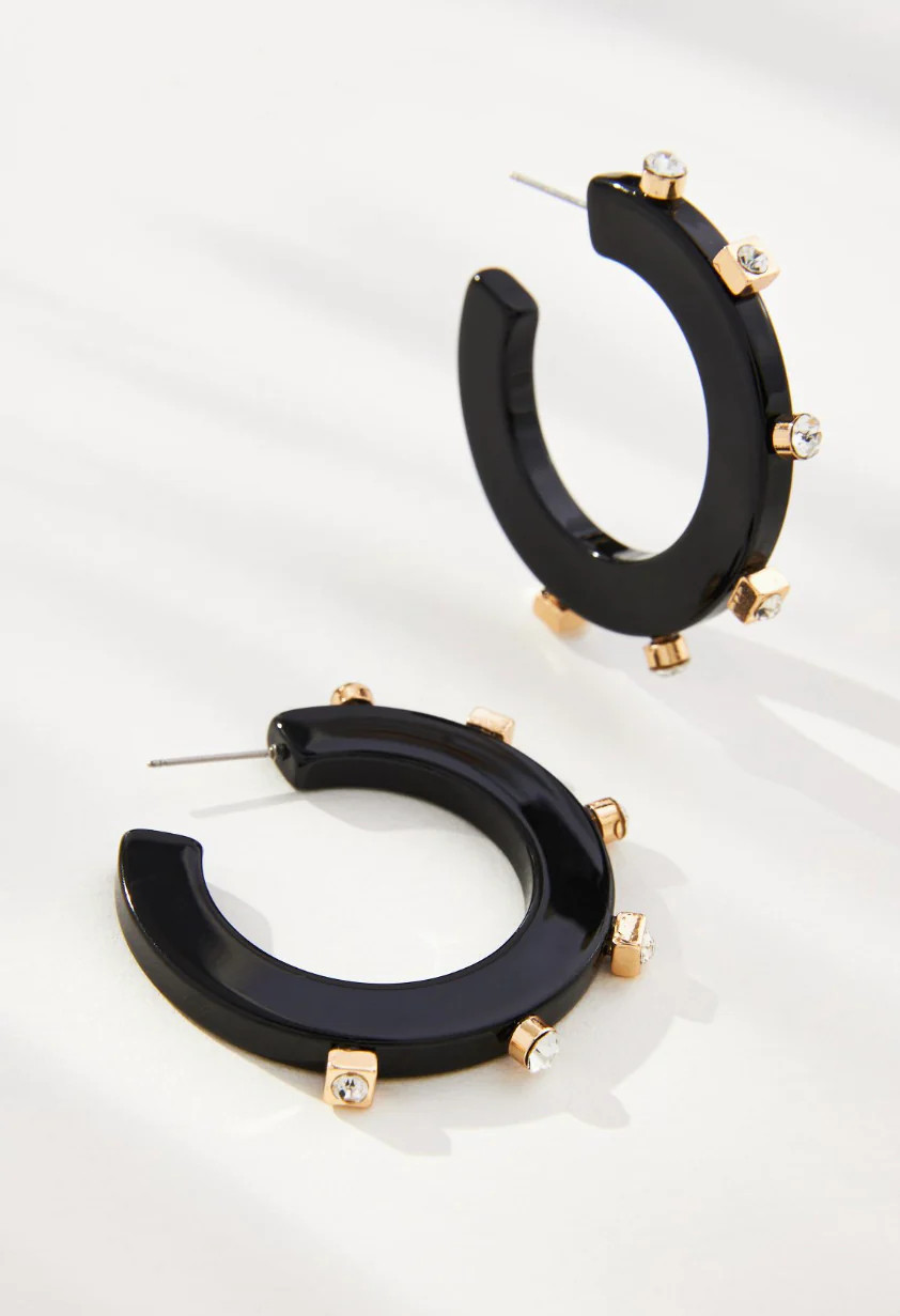 Solid Jewel Hoop - Black | Smith & Co. Jewelry