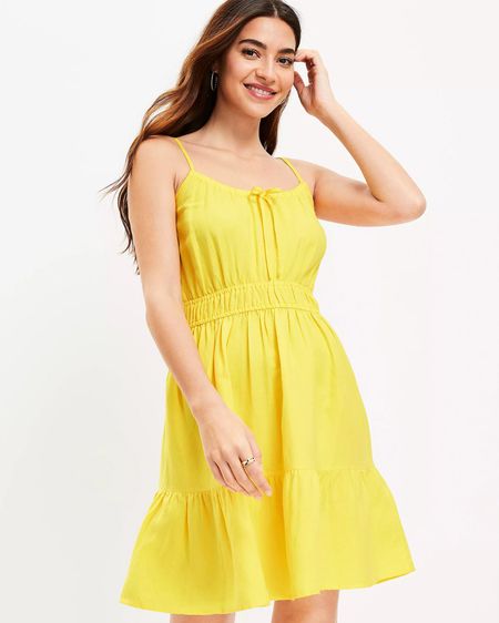 LOFT Smocked Waist Cami Dress #loft #yellowdress #summerdresses #summersales #shopforme

#LTKSaleAlert #LTKSummerSales #LTKOver40