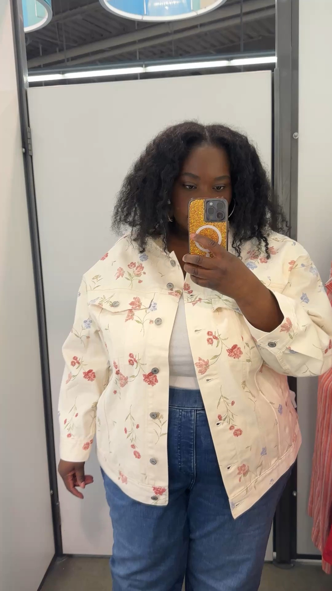 Floral denim oversized jacket. Wearing a XXL

#LTKMidsize #LTKOver40 #LTKPlusSize