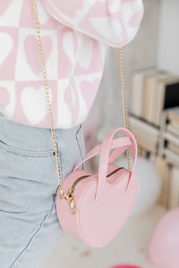 Bright Love Shiny Pink Heart Purse | Pink Lily