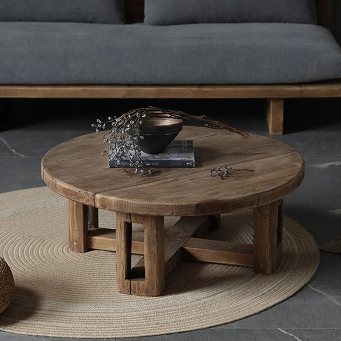 Vintage Round Solid Wood Coffee Table | Wayfair North America