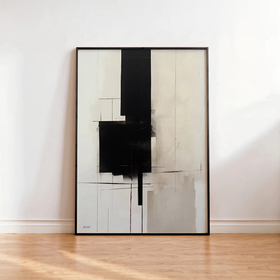 Black Beige Abstract Wall Art, Minimalist Brush Strokes Print, Modern Painting, Line Drawing, Pri... | Etsy (US)