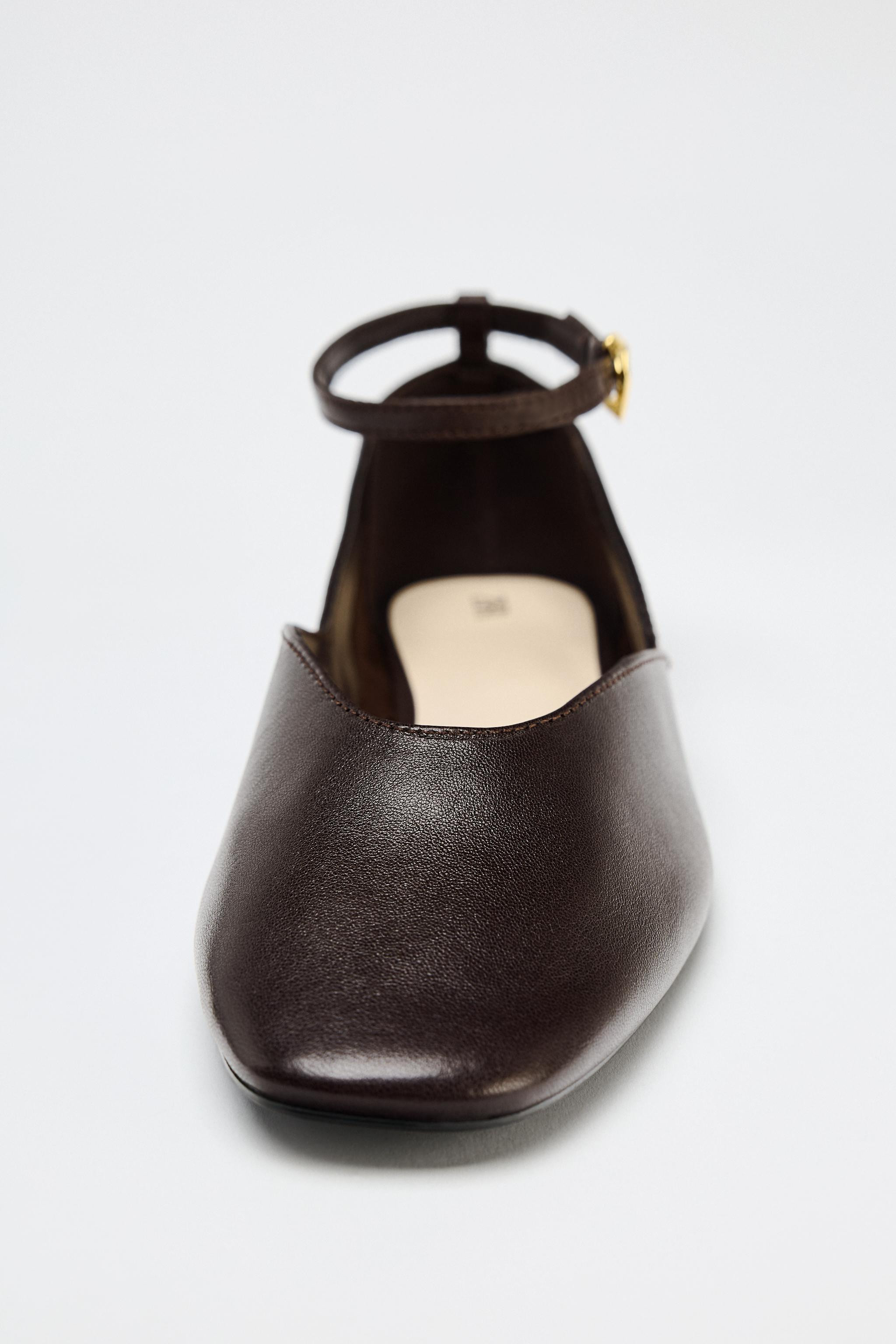 BALLERINE CON CINTURINO IN PELLE | Zara IT