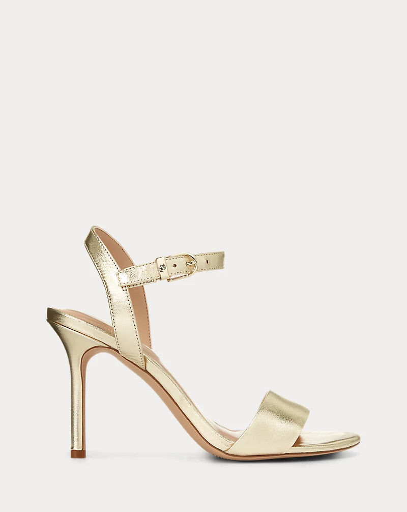 Sandales Gwen en cuir métallisé | Ralph Lauren (FR)