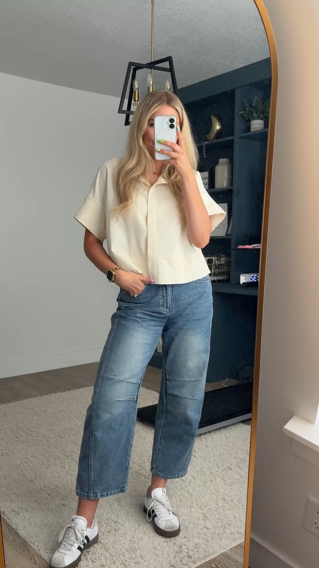 Top: wearing M
Jeans: wearing S
Sneakers: true to size 

#LTKSeasonal #LTKFindsUnder100