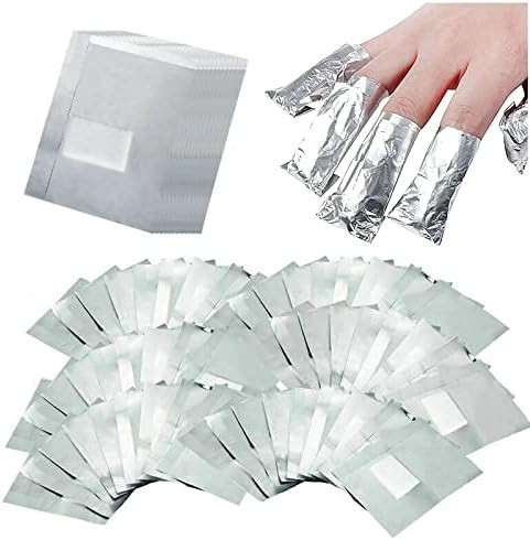 400Pcs Nail Polish Remover Gel Nail Foil Wraps Aluminium Soak Off Foils Cotton Pads Gel Nail Poli... | Amazon (US)