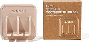 Dr.NOAH Silicone Wall Mount Toothbrush Holder | Sand Beige | Strong Suction | Easy to Remove & Re... | Amazon (US)
