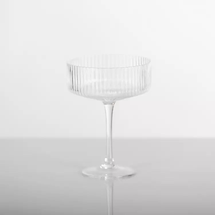 New! Linear Ribbed Coupe Wine Glass | Kirkland's Home