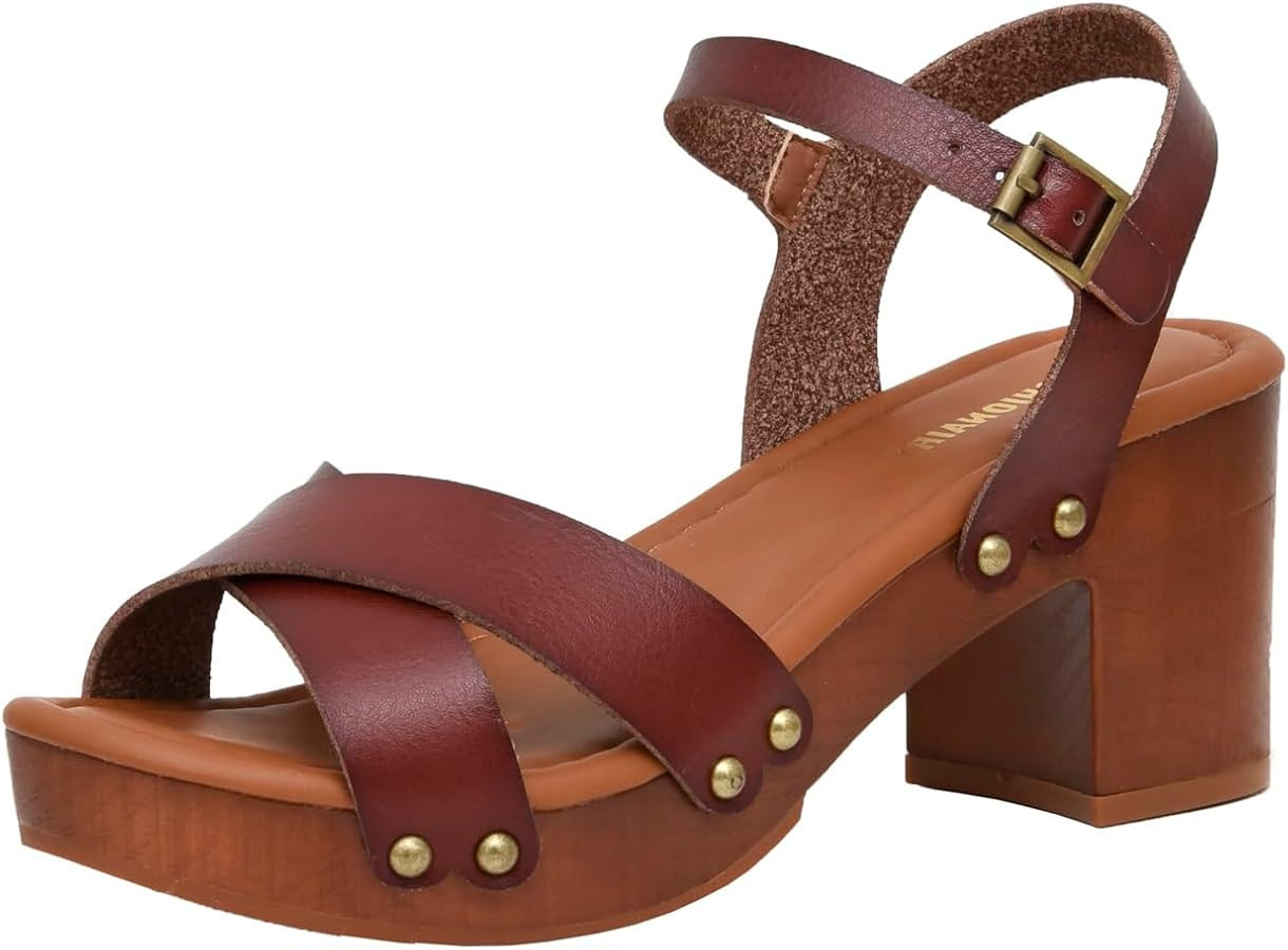 CUSHIONAIRE Women's Slate Faux Wood Sandal +Memory Foam Insole & LiteSole Technology -Wide Widths... | Amazon (US)