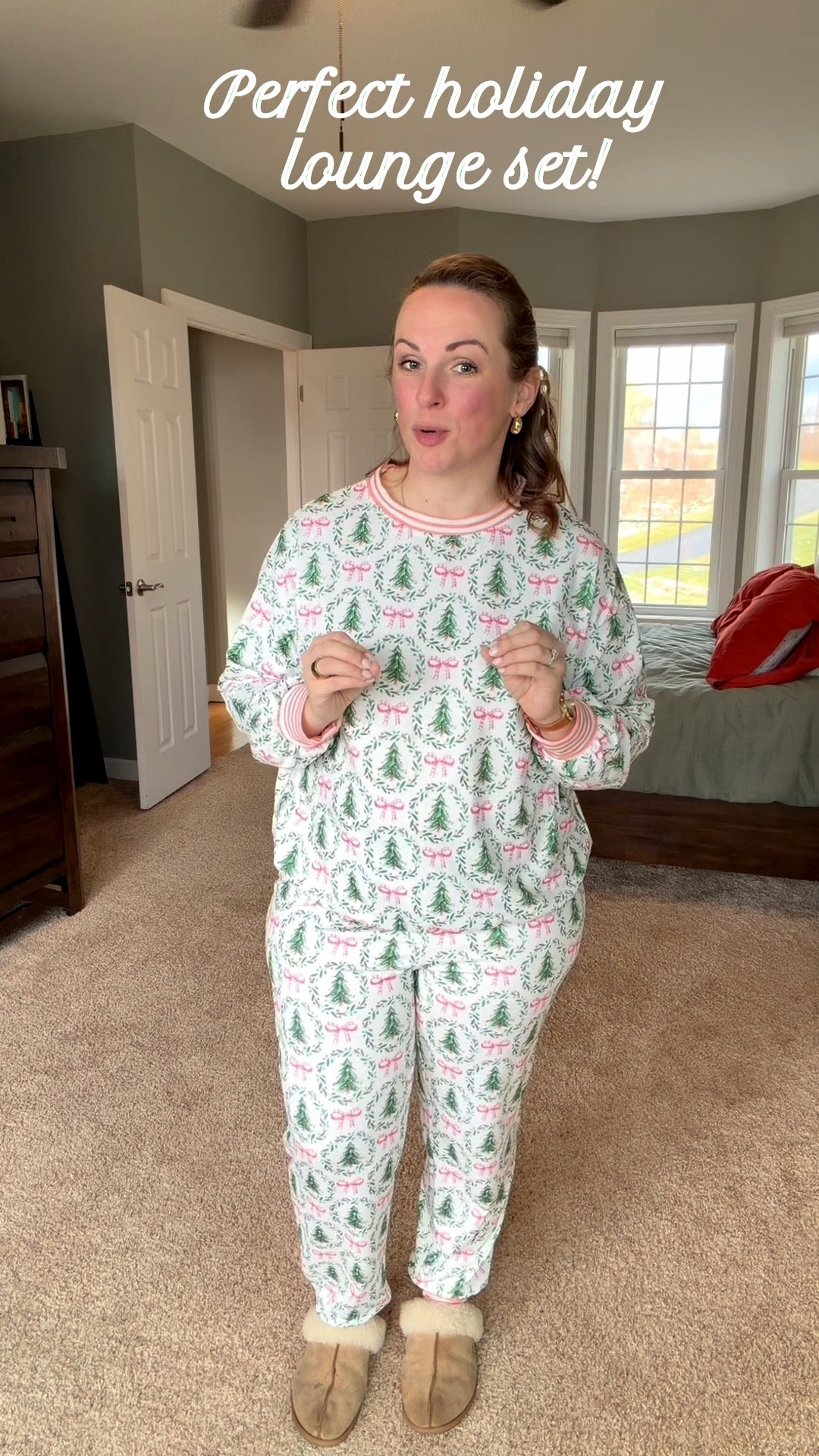 Perfect holiday lounge set! 🎄 These are so soft and cute! They fit TTS. So if you want a looser fit. I would recommend sizing up.

#LTKmomlife #LTKCyberWeek #LTKHoliday