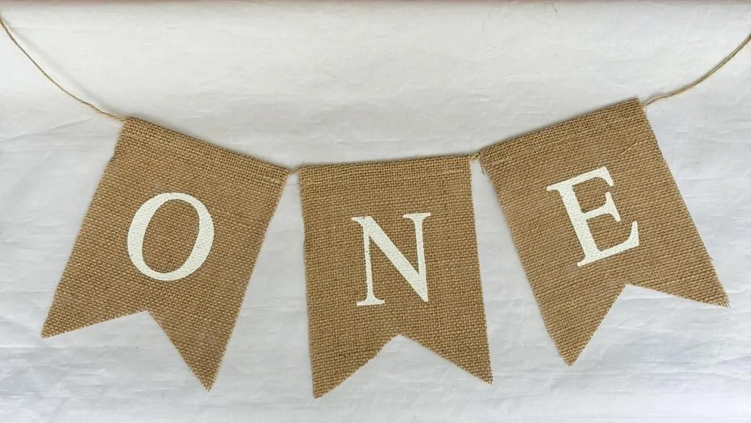 ONE Burlap Banners,jute,hessian,birthday,baby Shower,party Decor,photo Prop - Etsy UK | Etsy (US)