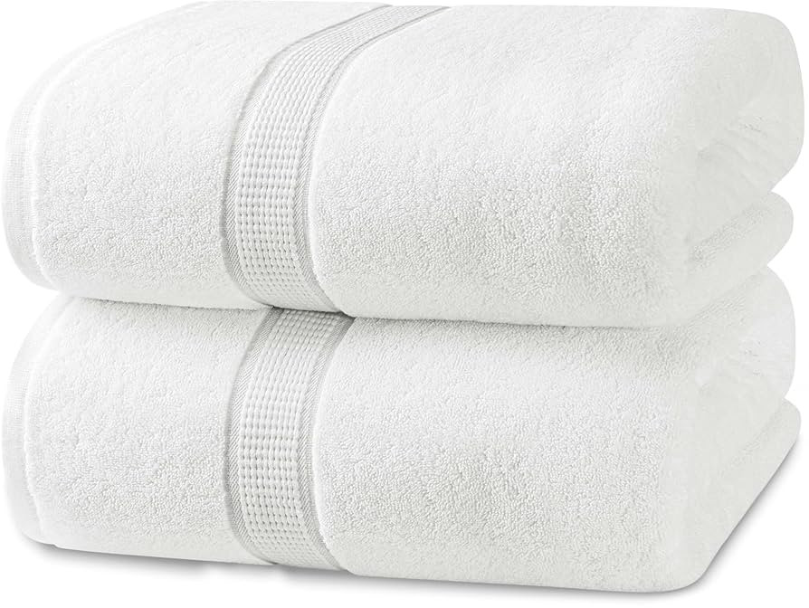 Utopia Towels Luxurious Jumbo Bath Sheet 2 Piece, 600 GSM, 35 by 70 Inches, 100% Ring Spun Cotton... | Amazon (US)