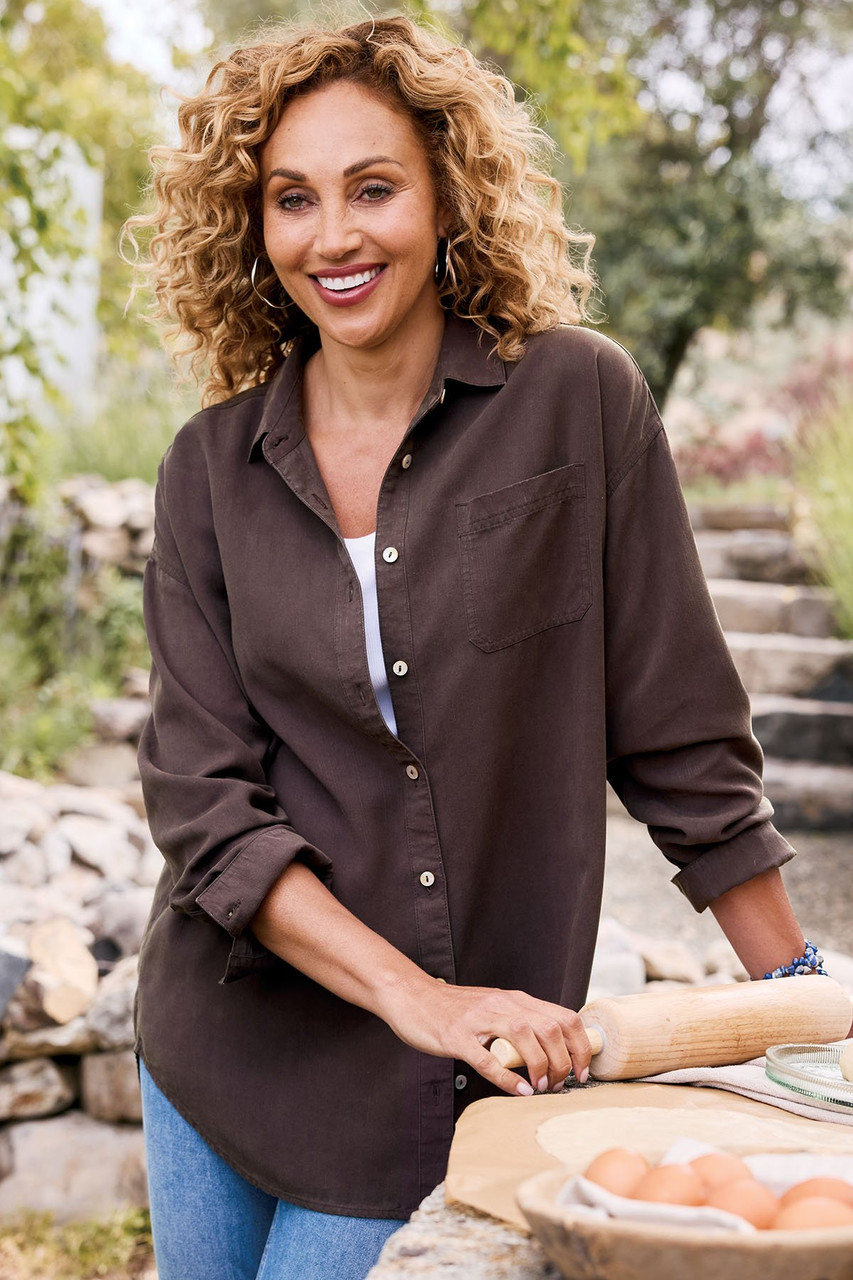 Je Veux Long Sleeve TENCEL™ Big Shirt | Soft Surroundings