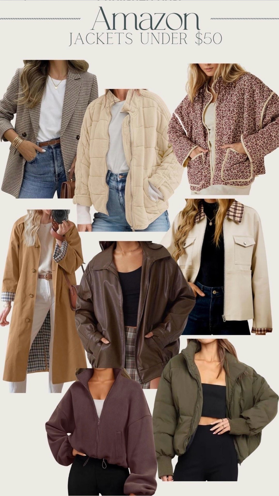 Amazon jackets under $50!