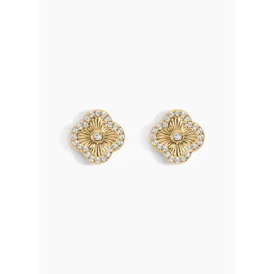 Electric Picks Icon Clover Stud Earrings in Gold at Nordstrom | Nordstrom