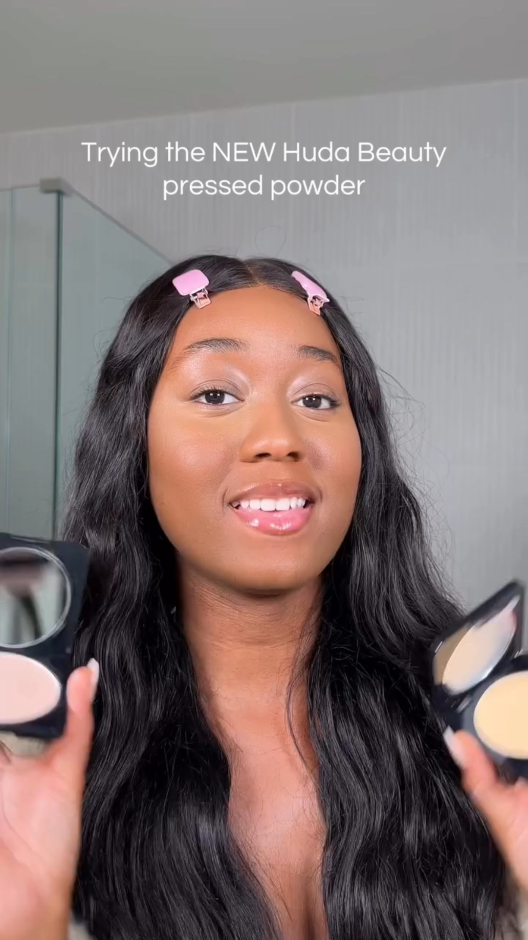 Trying Huda Beauty’s NEW Easy Bake Pressed Powder in Peach Cupcake🧁 

#makeuptutorial #glowymakeup #hudabeauty #hudabeautyeasybake #newmakeup