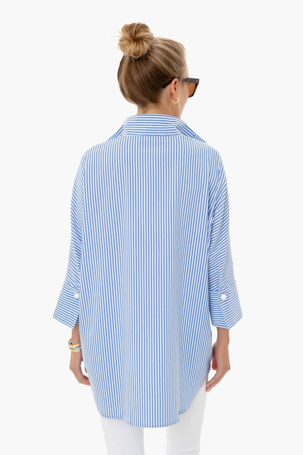 Blue Stripe Willow Blouse | Tuckernuck (US)