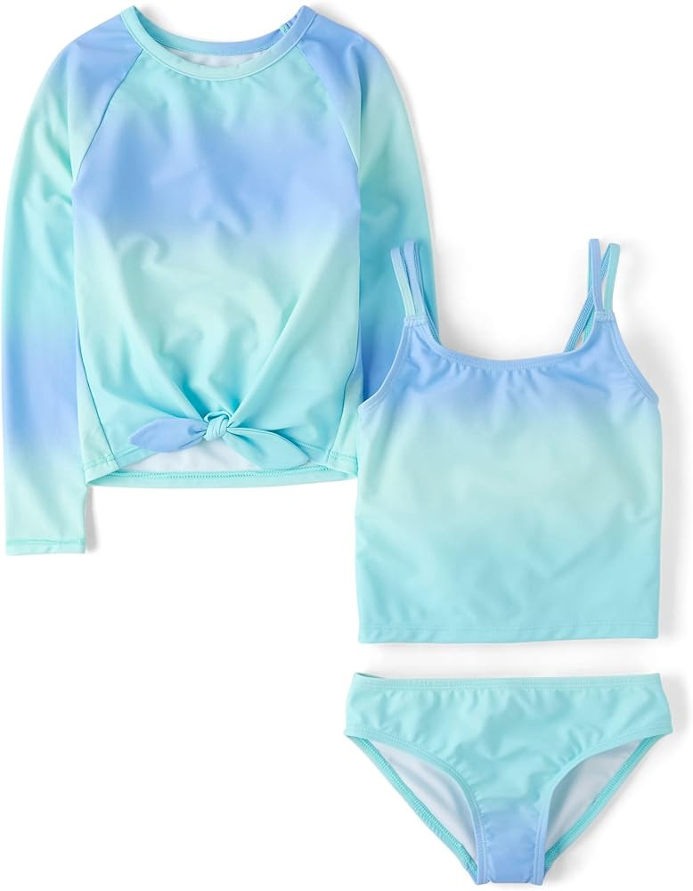 The Children's Place Girls' Rashguard and Swimsuit Set | Amazon (US)