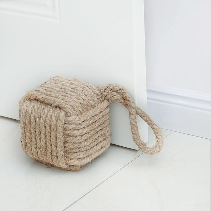 Marwood Rope Knot Door Stops Decorative Nautical Door Stopper Handmade with Handle, Jute Weighted... | Amazon (US)