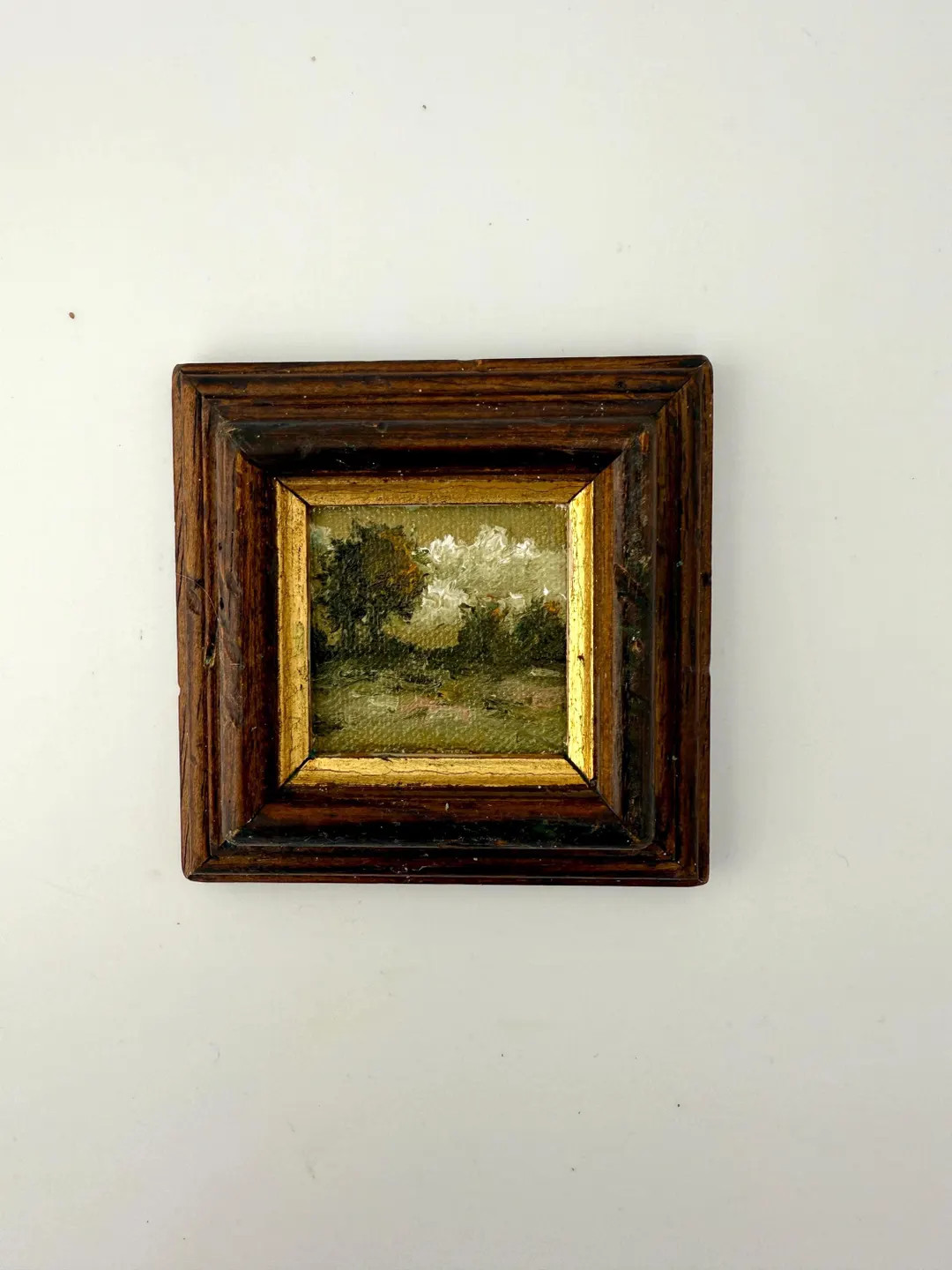 Original Miniature Oil Painting Landscape, Vintage Style Frame, Wall Art | Etsy (US)