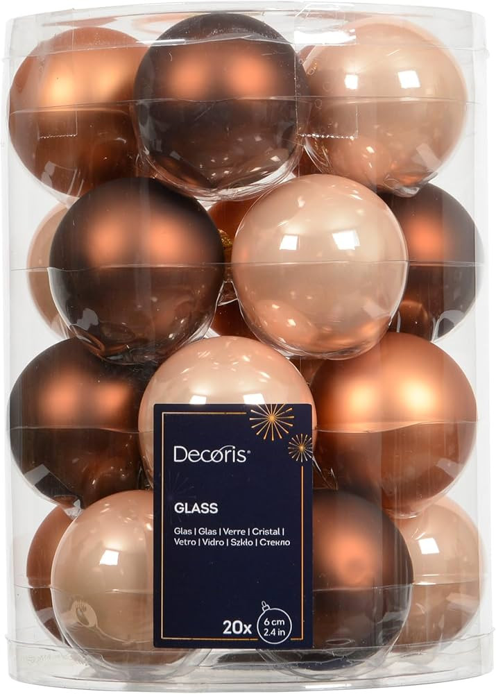 Weihnachtskugeln Glas 6cm x 20 Stück - matt & glänzend - Christbaumkugeln Weihnachtsbaumkugeln ... | Amazon (DE)