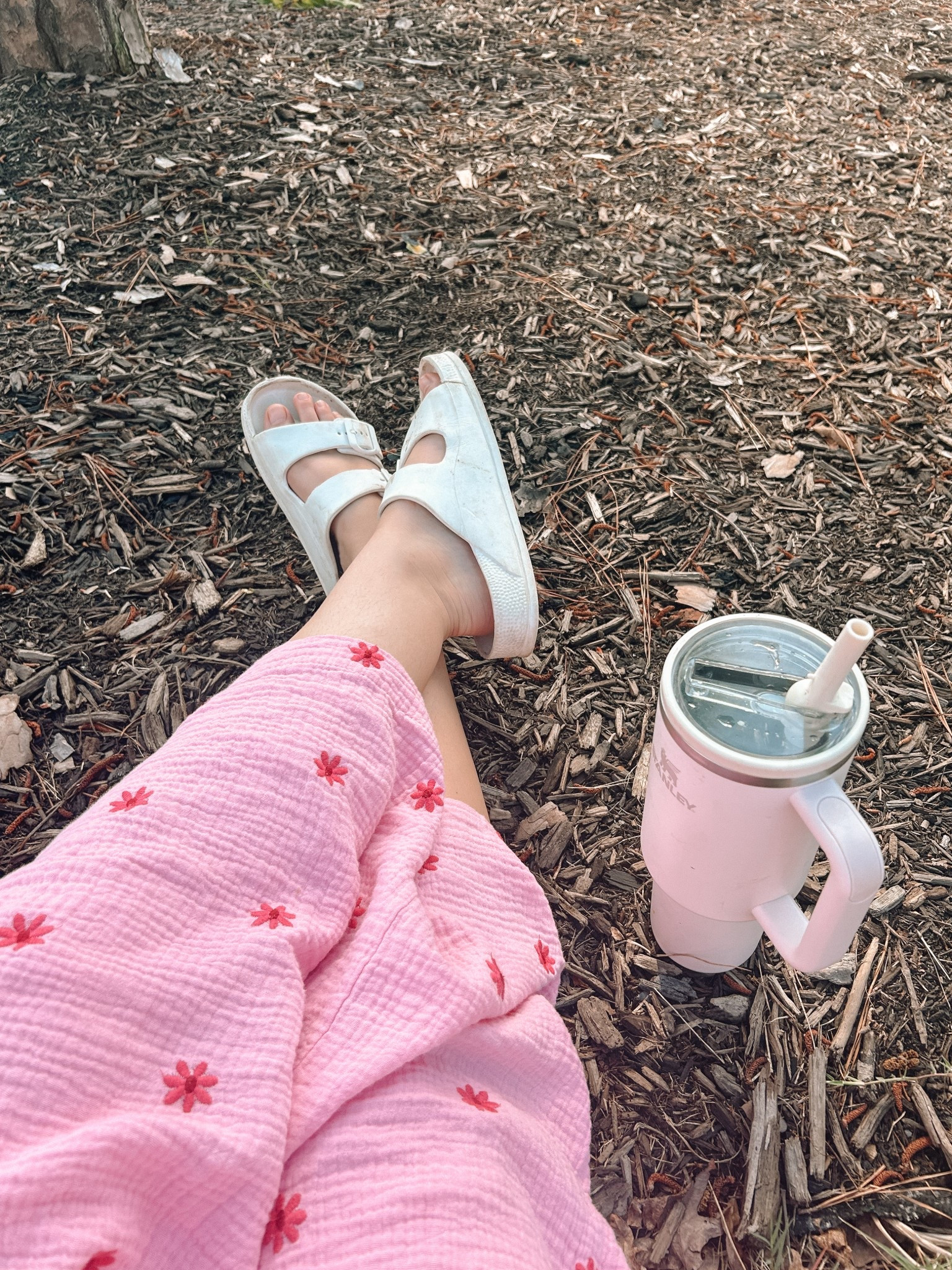 Pretty in pink! Wearing a free people look alike dress that’s perfect and light weight for moms in the summer. Soaking in all the fresh air while my kids play in our backyard. These are the days I dreamed of. Motherhood, mom life, girl mom, Stanley cup, Birkenstocks, summer outfit, easy outfit

#LTKSeasonal #LTKFindsUnder100 #LTKFindsUnder50