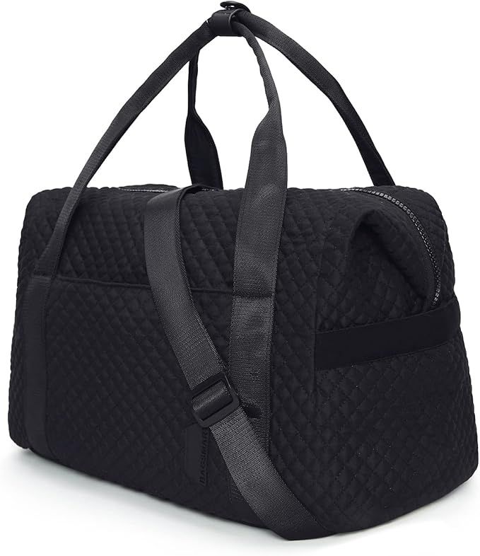 Travel Duffle bag, BAGSMART Gym Bag for Women Weekender Bag Large Carry On Overnight Bag, Black | Amazon (US)