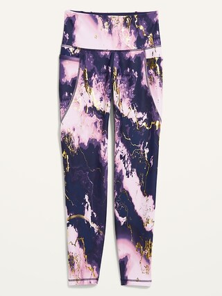 High-Waisted PowerSoft 7/8-Length Side-Pocket Leggings For Women | Old Navy (US)