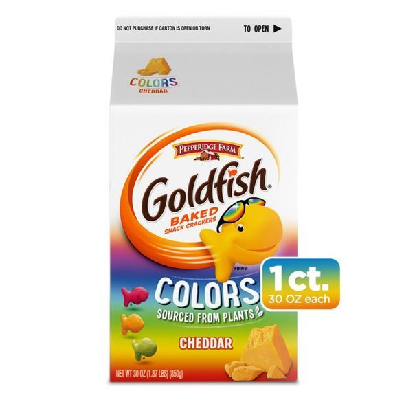Pepperidge Farm Goldfish Colors Cheddar Crackers - 30oz | Target