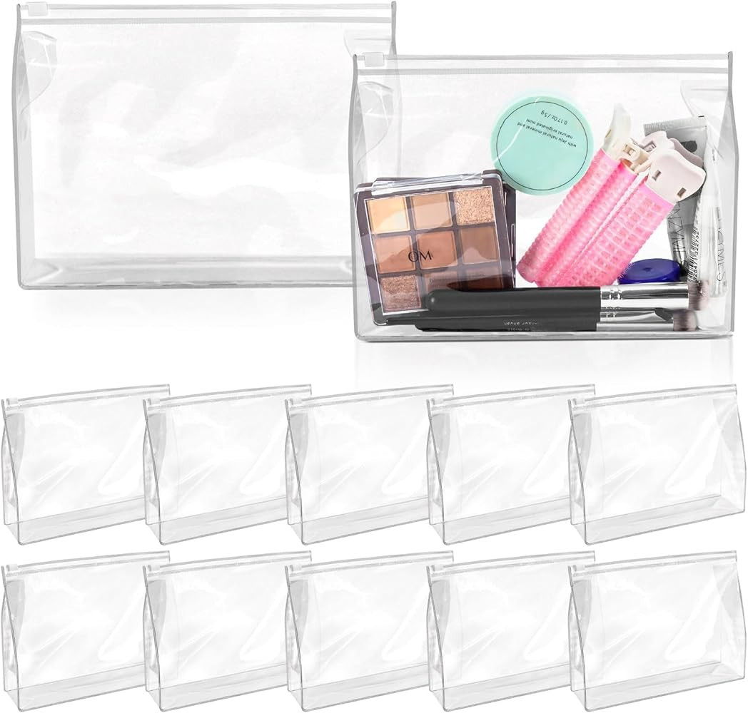 BadenBach Clear Makeup Bags 7.9" x 5.9"x 2" Clear Zipper Pouches for Women Men | Amazon (US)