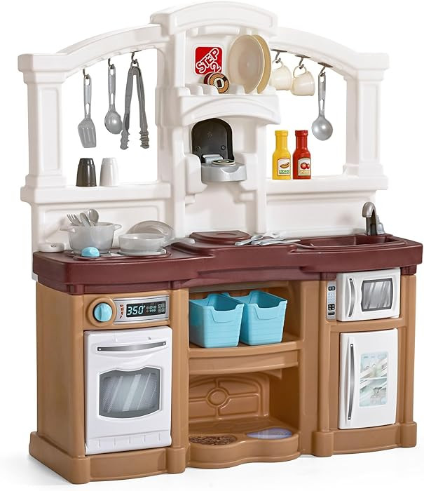 Step2 Fun with Friends Kids Kitchen Playset, Indoor/Outdoor Kitchenette, Interactive Play with Li... | Amazon (US)