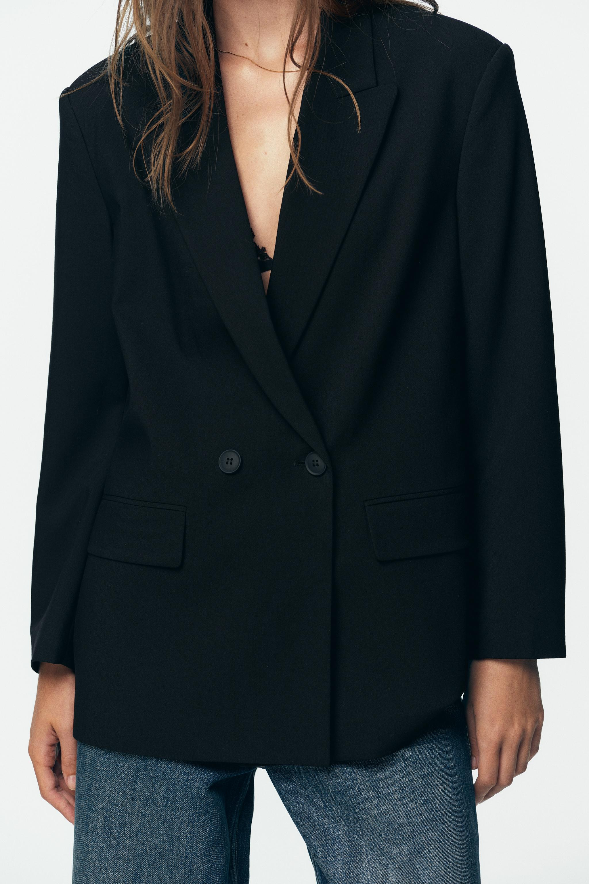 OVERSIZED PINSTRIPE DOUBLE BREASTED BLAZER | Zara US